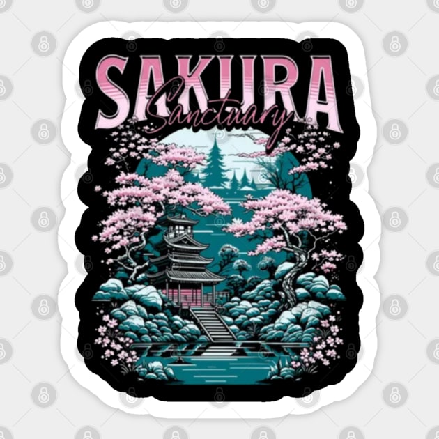 Discover the magic of the Japanese sanctuary with its 🌸 Sakura tree in full bloom! A paradise of tranquility and beauty. 🏯🌸 Sticker by Bruja Maldita